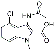 3-ACETYLAMINO-4-CHLORO-1-METHYL-1H-INDOLE-2-CARBOXYLIC ACID 结构式