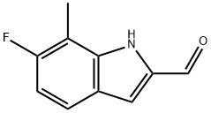 6-FLUORO-7-METHYL-1H-INDOLE-2-CARBALDEHYDE 结构式