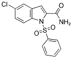 5-CHLORO-1-(PHENYLSULFONYL)-1H-INDOLE-2-CARBOXAMIDE 结构式