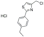 4-(CHLOROMETHYL)-2-(4-ETHYLPHENYL)-1,3-THIAZOLE HYDROCHLORIDE 结构式