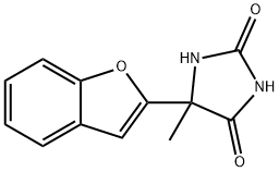 5-(1-BENZOFURAN-2-YL)-5-METHYLIMIDAZOLIDINE-2,4-DIONE 结构式