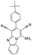 1-AMINO-3-(4-TERT-BUTYL-PHENYL)-BENZO[4,5]IMIDAZO[1,2-A]PYRIDINE-2,4-DICARBONITRILE 结构式