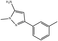 1-甲基-3-间甲苯吡唑-5-胺 结构式