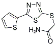 2-([5-(2-THIENYL)-1,3,4-THIADIAZOL-2-YL]SULFANYL)ACETAMIDE 结构式