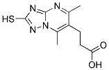 3-(2-MERCAPTO-5,7-DIMETHYL[1,2,4]TRIAZOLO[1,5-A]PYRIMIDIN-6-YL)PROPANOIC ACID 结构式