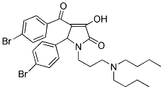 4-(4-BROMOBENZOYL)-5-(4-BROMOPHENYL)-1-(3-(DIBUTYLAMINO)PROPYL)-3-HYDROXY-1H-PYRROL-2(5H)-ONE 结构式