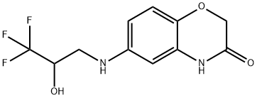 6-[(3,3,3-TRIFLUORO-2-HYDROXYPROPYL)AMINO]-2H-1,4-BENZOXAZIN-3(4H)-ONE 结构式
