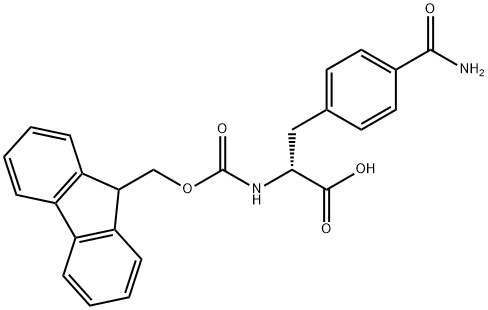 FMOC-D-4-CARBAMOYLPHE 结构式