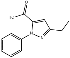 3-ETHYL-1-PHENYL-1H-PYRAZOLE-5-CARBOXYLIC ACID 结构式