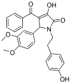 4-BENZOYL-5-(3,4-DIMETHOXYPHENYL)-3-HYDROXY-1-(4-HYDROXYPHENETHYL)-1H-PYRROL-2(5H)-ONE 结构式