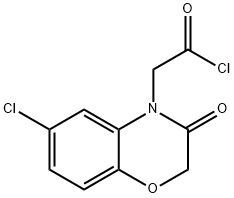 2-(6-氯-3-氧代-2,3-二氢-4H-苯并[B][1,4]噁嗪-4-基)乙酰氯 结构式