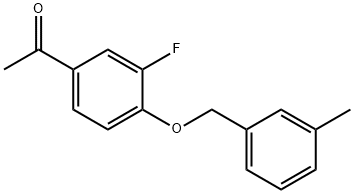 1-(3-FLUORO-4-[(3-METHYLBENZYL)OXY]PHENYL)-1-ETHANONE 结构式