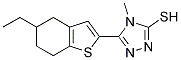 5-(5-ETHYL-4,5,6,7-TETRAHYDRO-1-BENZOTHIEN-2-YL)-4-METHYL-4H-1,2,4-TRIAZOLE-3-THIOL 结构式