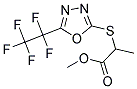 METHYL 2-([5-(1,1,2,2,2-PENTAFLUOROETHYL)-1,3,4-OXADIAZOL-2-YL]SULFANYL)PROPANOATE 结构式