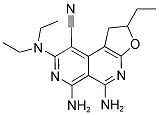 5,6-DIAMINO-8-(DIETHYLAMINO)-2-ETHYL-1,2-DIHYDROFURO[2,3-C]-2,7-NAPHTHYRIDINE-9-CARBONITRILE 结构式