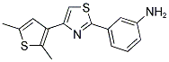 3-[4-(2,5-DIMETHYL-THIOPHEN-3-YL)-THIAZOL-2-YL]-PHENYLAMINE 结构式