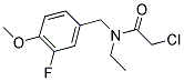 2-CHLORO-N-ETHYL-N-(3-FLUORO-4-METHOXYBENZYL)ACETAMIDE 结构式