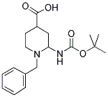 1-BENZYL-2-TERT-BUTOXYCARBONYLAMINO-PIPERIDINE-4-CARBOXYLIC ACID 结构式