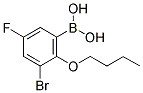 3-BROMO-2-BUTOXY-5-FLUOROPHENYLBORONIC ACID 结构式