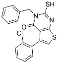 3-BENZYL-5-(2-CHLOROPHENYL)-2-MERCAPTOTHIENO[2,3-D]PYRIMIDIN-4(3H)-ONE 结构式