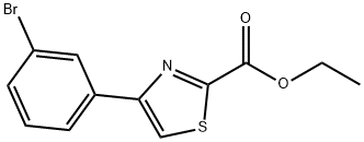 4-(3-溴苯基)噻唑-2-甲酸乙酯 结构式