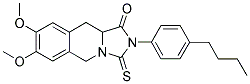 2-(4-BUTYLPHENYL)-7,8-DIMETHOXY-3-THIOXO-2,3,10,10A-TETRAHYDROIMIDAZO[1,5-B]ISOQUINOLIN-1(5H)-ONE 结构式