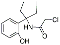 2-CHLORO-N-[1-ETHYL-1-(2-HYDROXY-PHENYL)-PROPYL]-ACETAMIDE 结构式