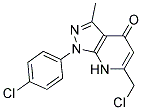 6-(CHLOROMETHYL)-1-(4-CHLOROPHENYL)-3-METHYL-1,7-DIHYDRO-4H-PYRAZOLO[3,4-B]PYRIDIN-4-ONE 结构式