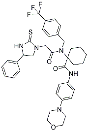 N-(4-MORPHOLINOPHENYL)-1-(2-(4-PHENYL-2-THIOXOIMIDAZOLIDIN-1-YL)-N-(4-(TRIFLUOROMETHYL)BENZYL)ACETAMIDO)CYCLOHEXANECARBOXAMIDE 结构式