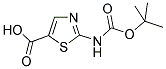 2-N-Boc-氨基-5-羧基-噻唑 结构式