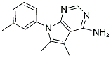 5,6-DIMETHYL-7-(3-METHYLPHENYL)-7H-PYRROLO[2,3-D]PYRIMIDIN-4-AMINE 结构式