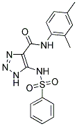 N-(2,4-DIMETHYLPHENYL)-5-[(PHENYLSULFONYL)AMINO]-1H-1,2,3-TRIAZOLE-4-CARBOXAMIDE 结构式