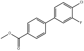 METHYL 4'-CHLORO-3'-FLUORO[1,1'-BIPHENYL]-4-CARBOXYLATE 结构式