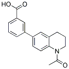 3-(1-ACETYL-1,2,3,4-TETRAHYDROQUINOLIN-6-YL)BENZOIC ACID 结构式