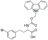 (S)-4-(3-BROMO-PHENYL)-2-(9H-FLUOREN-9-YLMETHOXYCARBONYLAMINO)-BUTYRIC ACID 结构式