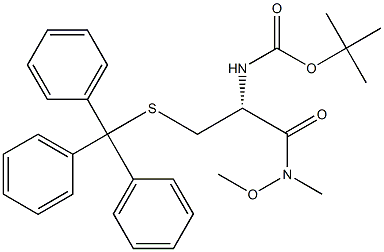 N-BOC-S-TRITYLCYSTEIN-N-METHOXY-N-METHYLAMIDE 结构式