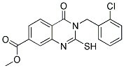 METHYL 3-(2-CHLOROBENZYL)-2-MERCAPTO-4-OXO-3,4-DIHYDROQUINAZOLINE-7-CARBOXYLATE 结构式