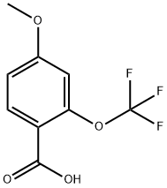 4-甲氧基-2-三氟甲氧苯甲酸 结构式