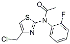 N-[4-(CHLOROMETHYL)-1,3-THIAZOL-2-YL]-N-(2-FLUOROPHENYL)ACETAMIDE 结构式