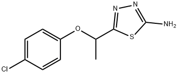 5-[1-(4-CHLORO-PHENOXY)-ETHYL]-[1,3,4]THIADIAZOL-2-YLAMINE 结构式