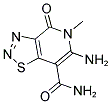 6-AMINO-5-METHYL-4-OXO-4,5-DIHYDRO[1,2,3]THIADIAZOLO[4,5-C]PYRIDINE-7-CARBOXAMIDE 结构式