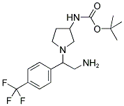 3-N-BOC-AMINO-1-[2-AMINO-1-(4-TRIFLUOROMETHYL-PHENYL)-ETHYL]-PYRROLIDINE 结构式