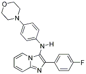 2-(4-FLUOROPHENYL)-N-(4-MORPHOLIN-4-YLPHENYL)IMIDAZO[1,2-A]PYRIDIN-3-AMINE 结构式