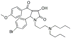 5-(4-BROMOPHENYL)-1-(3-(DIBUTYLAMINO)PROPYL)-3-HYDROXY-4-(4-METHOXYBENZOYL)-1H-PYRROL-2(5H)-ONE 结构式