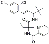 N-[1-({[(E)-1-(TERT-BUTYL)-3-(2,4-DICHLOROPHENYL)-2-PROPENYL]AMINO}CARBONYL)-1-METHYLPROPYL]-2-PYRIDINECARBOXAMIDE 结构式