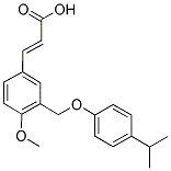 (2E)-3-(3-[(4-ISOPROPYLPHENOXY)METHYL]-4-METHOXYPHENYL)-2-PROPENOIC ACID 结构式