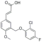 (2E)-3-(3-[(2-CHLORO-4-FLUOROPHENOXY)METHYL]-4-METHOXYPHENYL)-2-PROPENOIC ACID 结构式