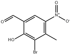 3-BROMO-2-HYDROXY-4-METHYL-5-NITRO-BENZALDEHYDE 结构式