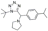 1-TERT-BUTYL-5-((4-ISOPROPYLPHENYL)(PYRROLIDIN-1-YL)METHYL)-1H-TETRAZOLE 结构式