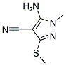 5-AMINO-1-METHYL-3-(METHYLTHIO)-1H-PYRAZOLE-4-CARBONITRILE 结构式